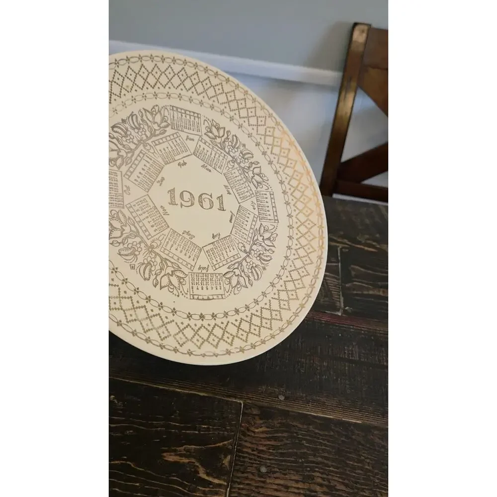 1961 Collectible Birthday Year Calendar Plate Great BD Gift!